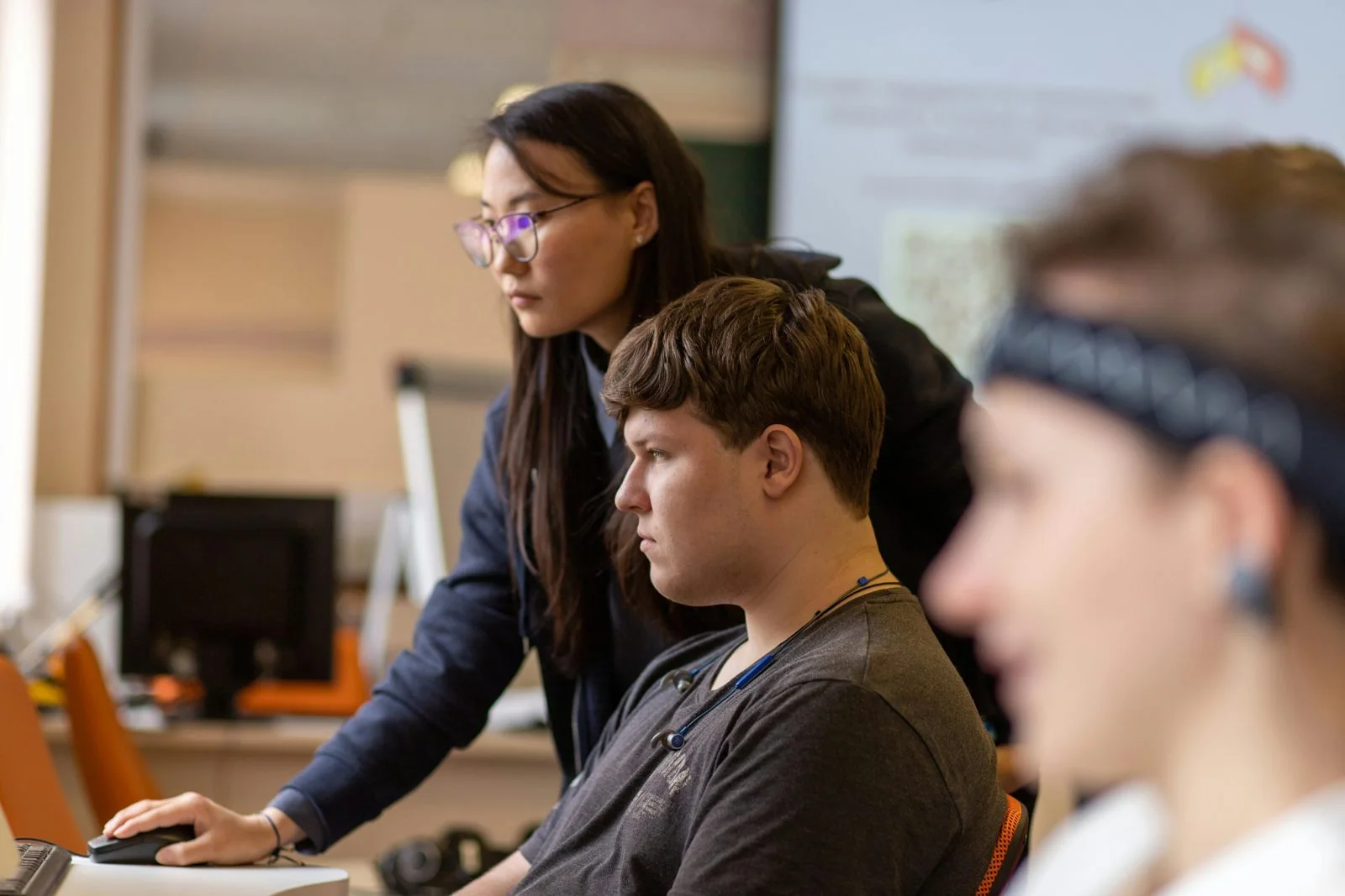 People working together at computers