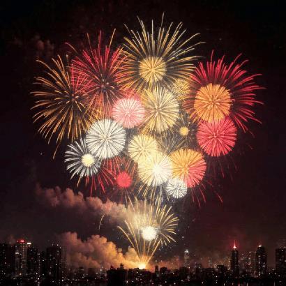 Fireworks celebrating graduation